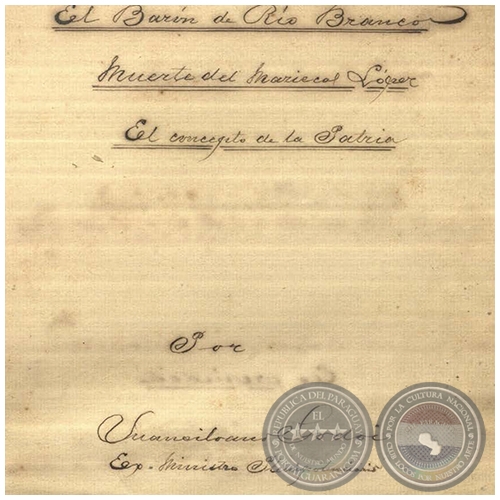  EL BARÓN DE RÍO BRANCO - Autor: JUAN SILVANO GODOI - Año 1912